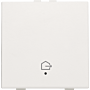 Niko 101-52921 Enkelvoudige drukknop met led en comfortsensoren voor Niko Home Control, symbool 'woning verlaten' White