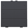 Niko 122-52206 Zesvoudige drukknop met leds en comfortsensoren voor Niko Home Control Anthracite