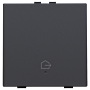 Niko 122-52921 Enkelvoudige drukknop met led en comfortsensoren voor Niko Home Control symbool 'woning verlaten' Anthracite