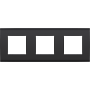 Niko 136-76700 Drievoudige afdekplaat met 71 mm centerafstand Niko Intense Matt black 