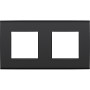 Niko 136-76800 Tweevoudige afdekplaat met 71 mm centerafstand Niko Intense Matt black