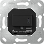 Gira 236300 Basiselement USB-voeding Power Delivery 1-voudig Zwart
