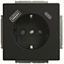 Busch-Jaeger 21 EUCB2USBAC-885 Wandcontactdoos 1xUSB-A + 1xUSB-C Zwart mat