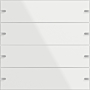 Gira 502412 KNX Wippenset 4-voudig voor tastsensor 4.95 Glas wit