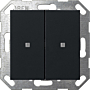 Gira 5173005 Drukcontact System 55 met wip 2-voudig voor Gira One en KNX Zwart mat