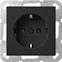 Gira 4466005 Systeem 55 Wandcontactdoos met randaarde 16 A 250 V~ Zwart mat