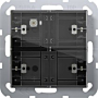 Gira 504200 Tastsensor 4.55 Komfort 2-voudig voor Gira One en KNX met inbedrijfstellingswip
