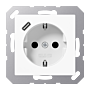 Jung A 1520-18C WW Wandcontactdoos en USB-laadcontactdoos type C Alpine wit