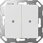 Gira 517303 Drukcontact System 55 met wip 2-voudig voor Gira One en KNX  Zuiver wit glanzend