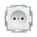 Busch Jaeger 2300UCB-914-500 Busch-balance Wandcontactdoos zonder randaarde met verhoogde aanraakbeveiliging Wit