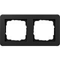 Gira 0212153 E1 Afdekraam 2-voudig Zwart mat