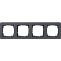Gira 0214152 E1 Afdekraam 4-voudig Antraciet