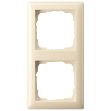 Gira 021201 Afdekraam Standaard 55 2-voudig Creme wit glanzend