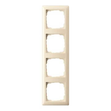 Gira 021401 Afdekraam Standaard 55 4-voudig Creme wit glanzend