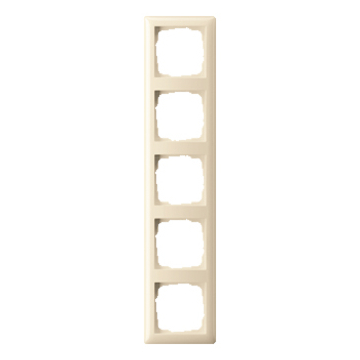 Gira 021501 Afdekraam Standaard 55 5-voudig Creme wit glanzend