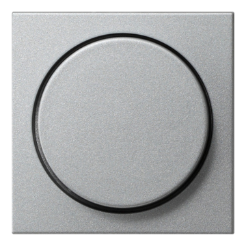 Gira 065026 Systeem 55 Afdekking met knop voor dimmer en elektronische potentiometer Kleur aluminium