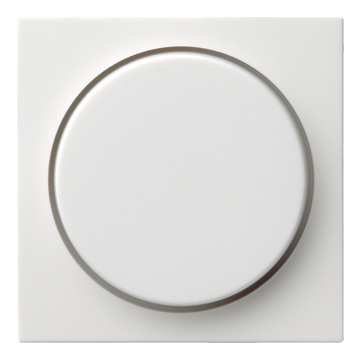 Gira 065027 Systeem 55 Afdekking met knop voor dimmer en elektronische potentiometer Zuiver wit mat