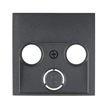 Berker 12031606 S.1/B.3/B.7 Afdekking antennecontactdoos, 2(3) uitsparingen antraciet mat