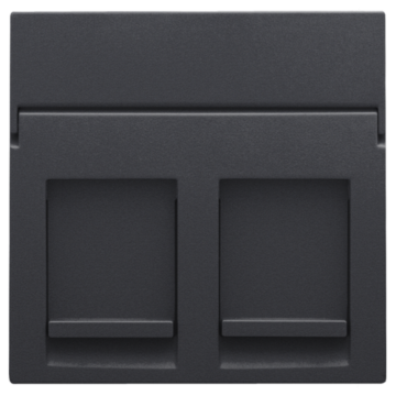 Niko 122-65200 Centraalplaat data 2x RJ Anthracite