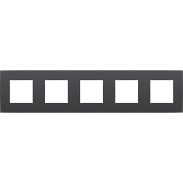 Niko 133-76005 Vijfvoudige afdekplaat met 71 mm centerafstand Intense anthracite