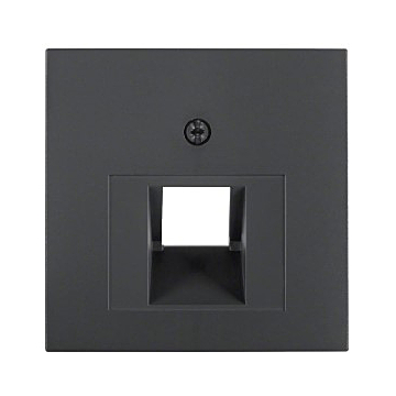 Berker 14071606 S.1/B.3/B.7 Centraaldeel RJ-datacontactdoos 1-v met 45°-uitgang antraciet mat