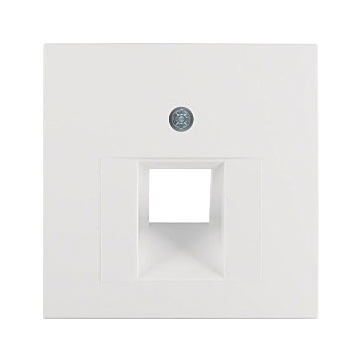 Berker 14071909 S.1/B.3/B.7 Centraaldeel RJ-datacontactdoos 1-v met 45°-uitgang polarwit mat