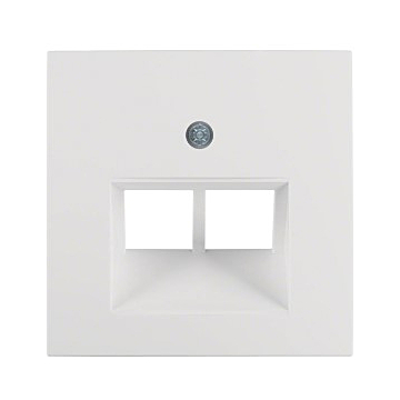 Berker 14091909 S.1/B.3/B.7 Centraaldeel RJ-datacontactdoos 2-v met 45°-uitgang polarwit mat