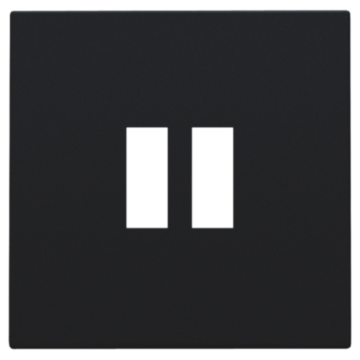 Niko 161-68001 afwerkingsset voor USB-lader, Black coated