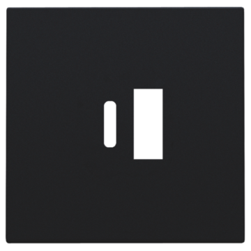 Niko 161-68002 Afwerkingsset voor dubbele smart USB-A en USB-C-lader Black coated