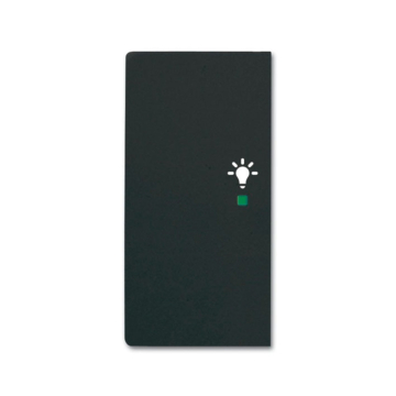 Busch-Jaeger 6231-21-885 Bedieningswip 2-voudig links met symbool "Licht" Zwart mat