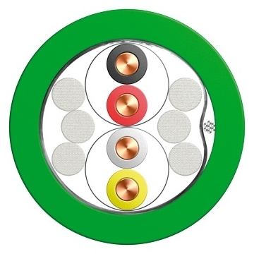 Leoni V45493 EIB-KNX Gecertificeerd J-H(ST)2Y 2X2X0.8 GN (100 meter)