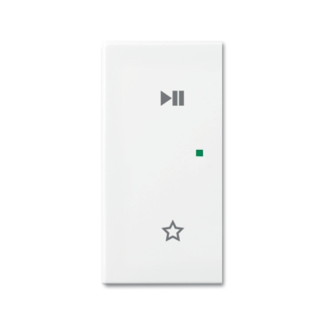 Busch-Jaeger 6237-21-914 Busch-balance SI Bedieningswip 2-voudig links met symbool "Play/Pause" Wit
