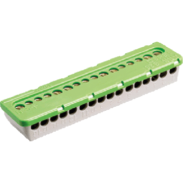 ABB 1SPE007715F0743 Kroonklemmenstrook AT, Mistral, TwinLine, UK500 Klemmenblok PE 7x6mm²+9x16mm² Klemmenblok PE 9x6mm²+7x16mm²