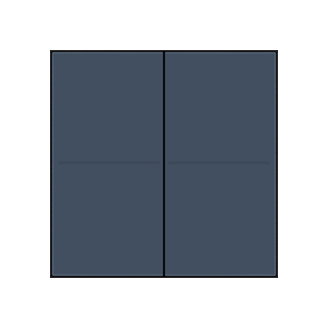 Niko 220-00060 tweevoudige toets voor het Hue systeem Alu Grey Coated
