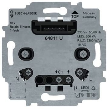 Busch-Jaeger 64811 U Relaissokkel Flex 1-voudig