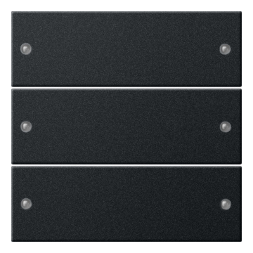Gira 2183005 Systeem 55 Wippenset 3-voudig Zwart mat