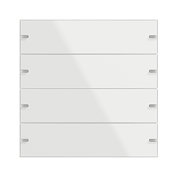 Gira 502412 KNX Wippenset 4-voudig voor tastsensor 4.95 Glas wit
