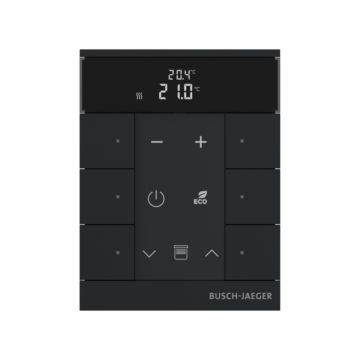 Busch Jaeger SBR-F-6.0.11-885 Free@home Tenton Thermostaat 6-voudig Zwart mat