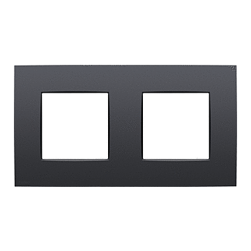 Niko 133-76800 Tweevoudige afdekplaat met 71 mm centerafstand Intense anthracite