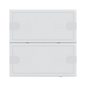 Gira 5002003 Tastsensor 4.95 Komfort 2-voudig voor Gira One en KNX Wit