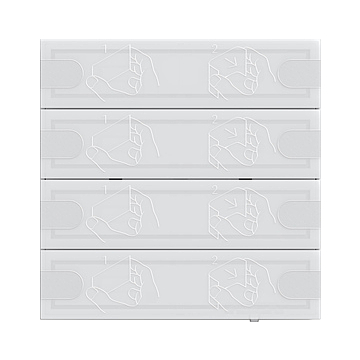 Gira 5004003 Tastsensor 4.95 Komfort 4-voudig voor Gira One en KNX Wit