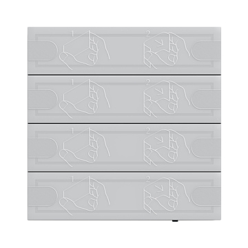 Gira 5004028 Tastsensor 4.95 Komfort 4-voudig voor Gira One en KNX Antraciet