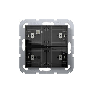 Gira 501200 Tastsensor 4.55 Standard 2-voudig voor KNX met inbedrijfstellingswip