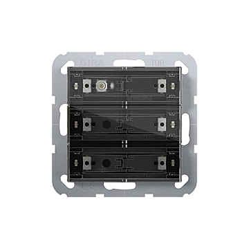 Gira 504300 Tastsensor 4.55 Komfort 3-voudig voor Gira One en KNX met inbedrijfstellingswip
