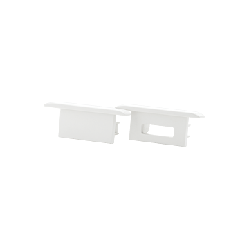 SG 391445 StripLine Wit Eindstuk inbouw kit Polycarbonaat (PC)