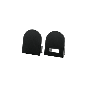 SG 391466 StripLine Zwart Opbouweenheid Eindstuk round kit Polycarbonaat (PC)