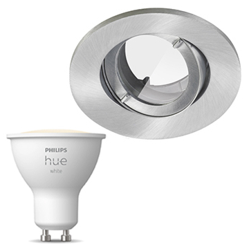 Inbouwspot Lumiance IP44 Inclusief Hue White (GU10) Geborsteld aluminium (badkamer)