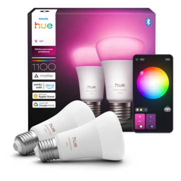 Philips Hue White and Color Ambiance A60 - E27 slimme lamp - 1100 - 2-pack