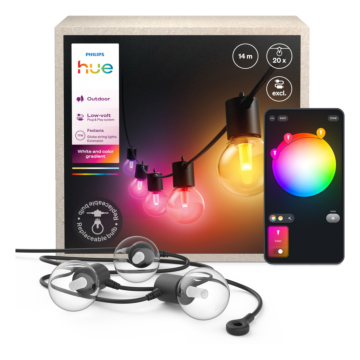 Philips Hue Festavia lichtslinger voor buiten met bolvormige lampen 14 meter verlenging