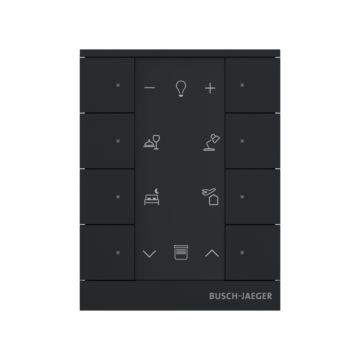 Busch Jaeger SB-F-8.0.11-885 Free@home Tenton 8-voudig Zwart mat